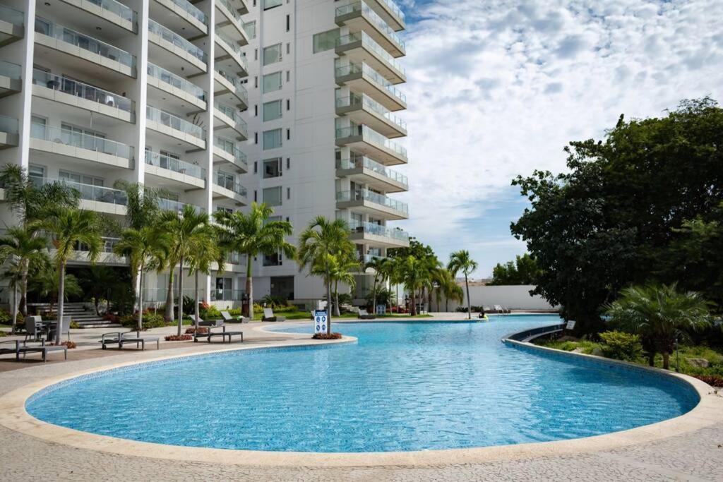 M3 Lujoso Y Comodo Departamento Con Playa 2 Piscinas Cancha De Tenis Jacuzzi Seguridad 24 Horas Manta Exterior foto
